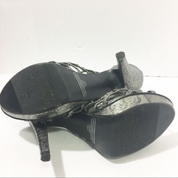 Statement Silver Studded Platform Shoes - Picture 5 of 8